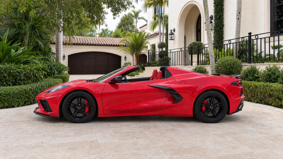 Rent a 2026 red Chevrolet Corvette C8 1LT in Miami
