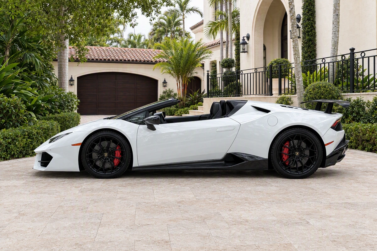 Rent a 2019 Lamborghini Huracán Spyder in Miami