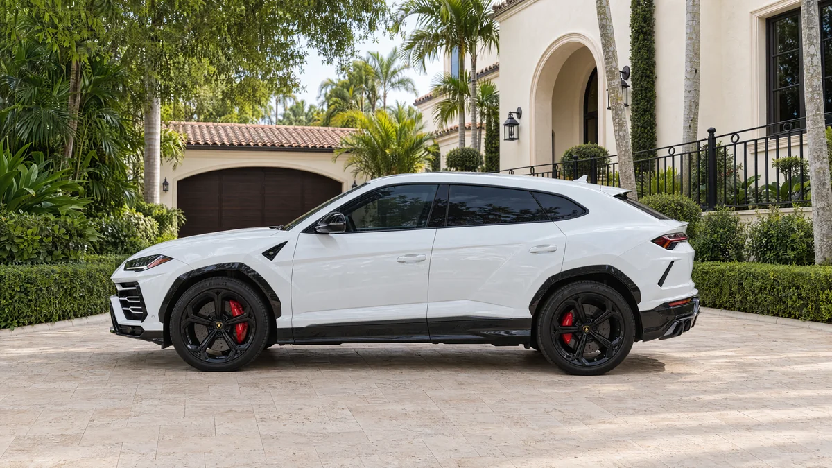 Rent a 2020 white Lamborghini Urus in Miami